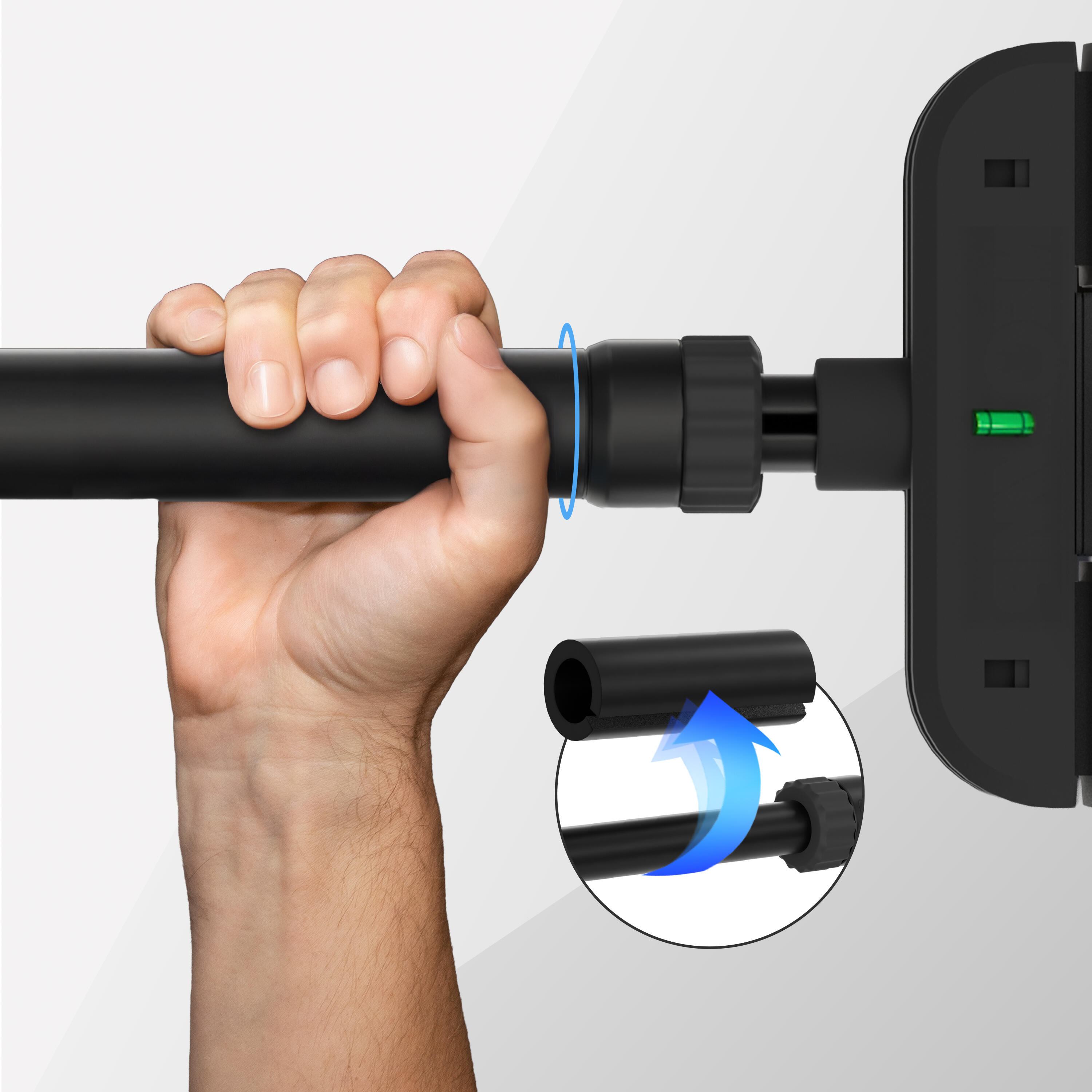 Sbarra per trazioni porte 73-92 cm, supporta 200 kg, senza viti 5/7