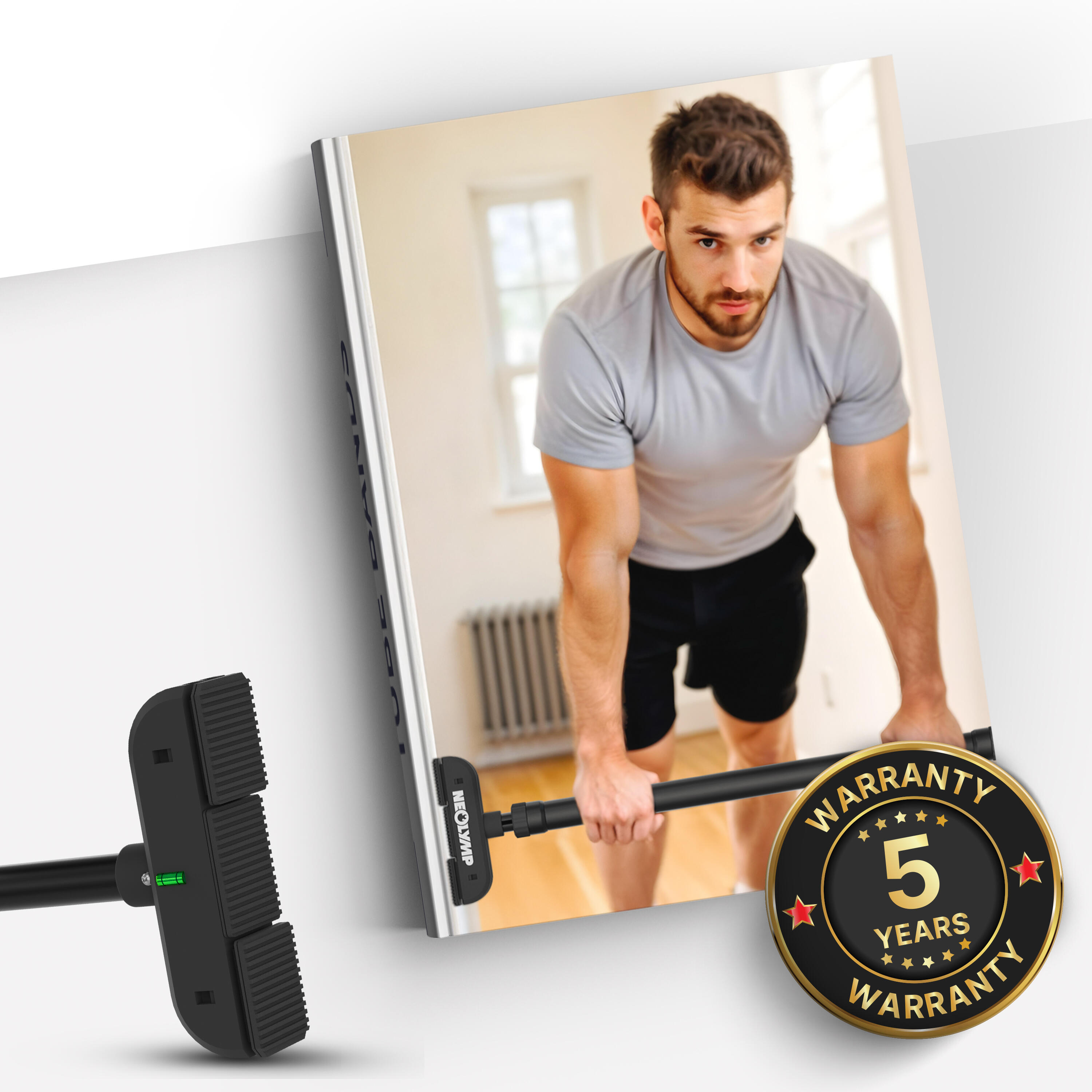 Sbarra per trazioni porte 73-92 cm, supporta 200 kg, senza viti 7/7