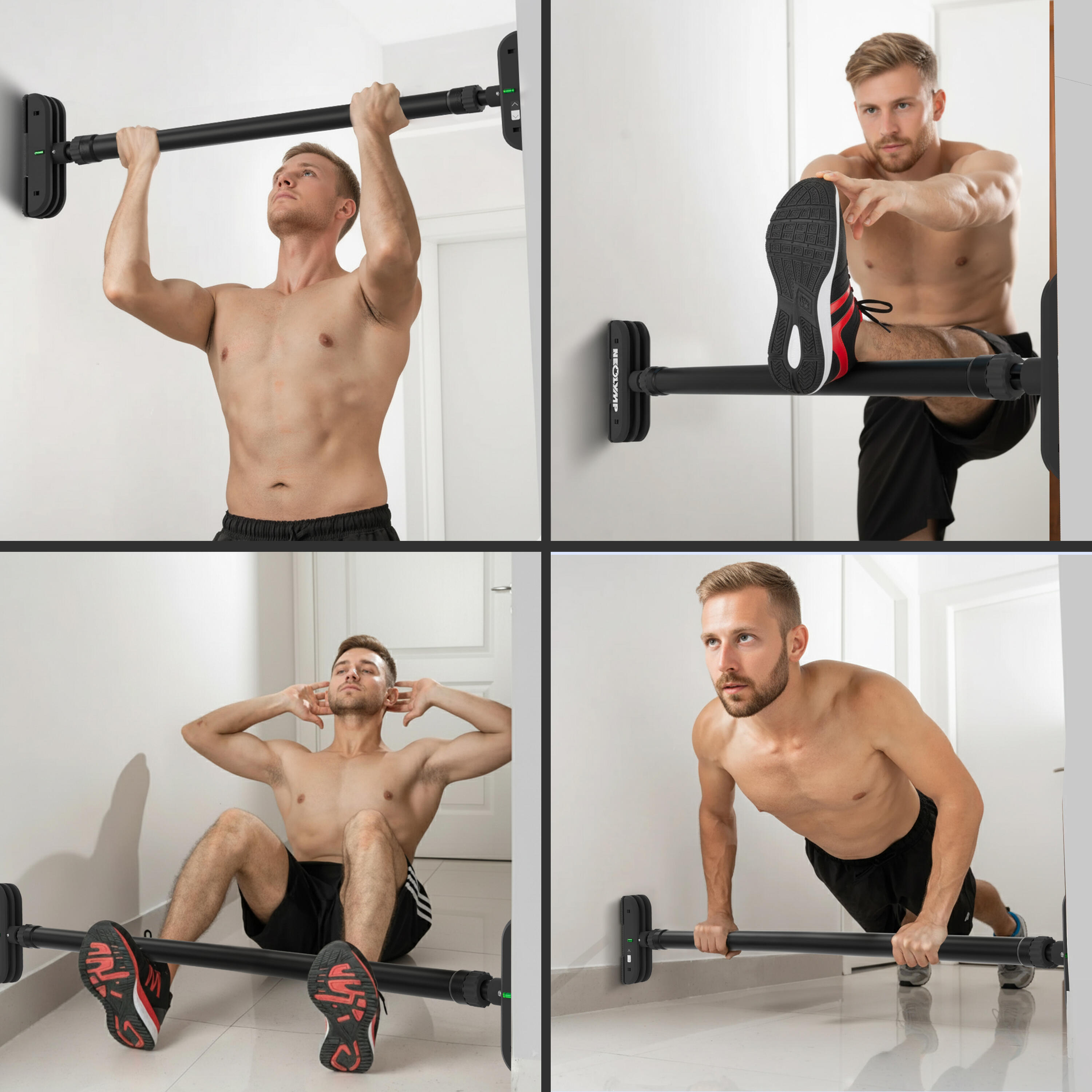 Sbarra per trazioni porte 73-92 cm, supporta 200 kg, senza viti 6/7