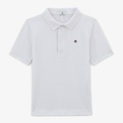 Polo garçon Lucas maille piquéee blanc