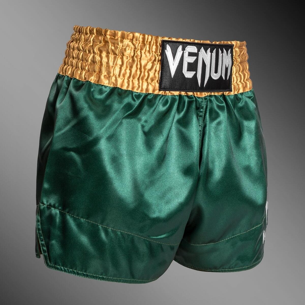 Venum Classic Muay Thai Shorts Green/Gold XXL 3/6