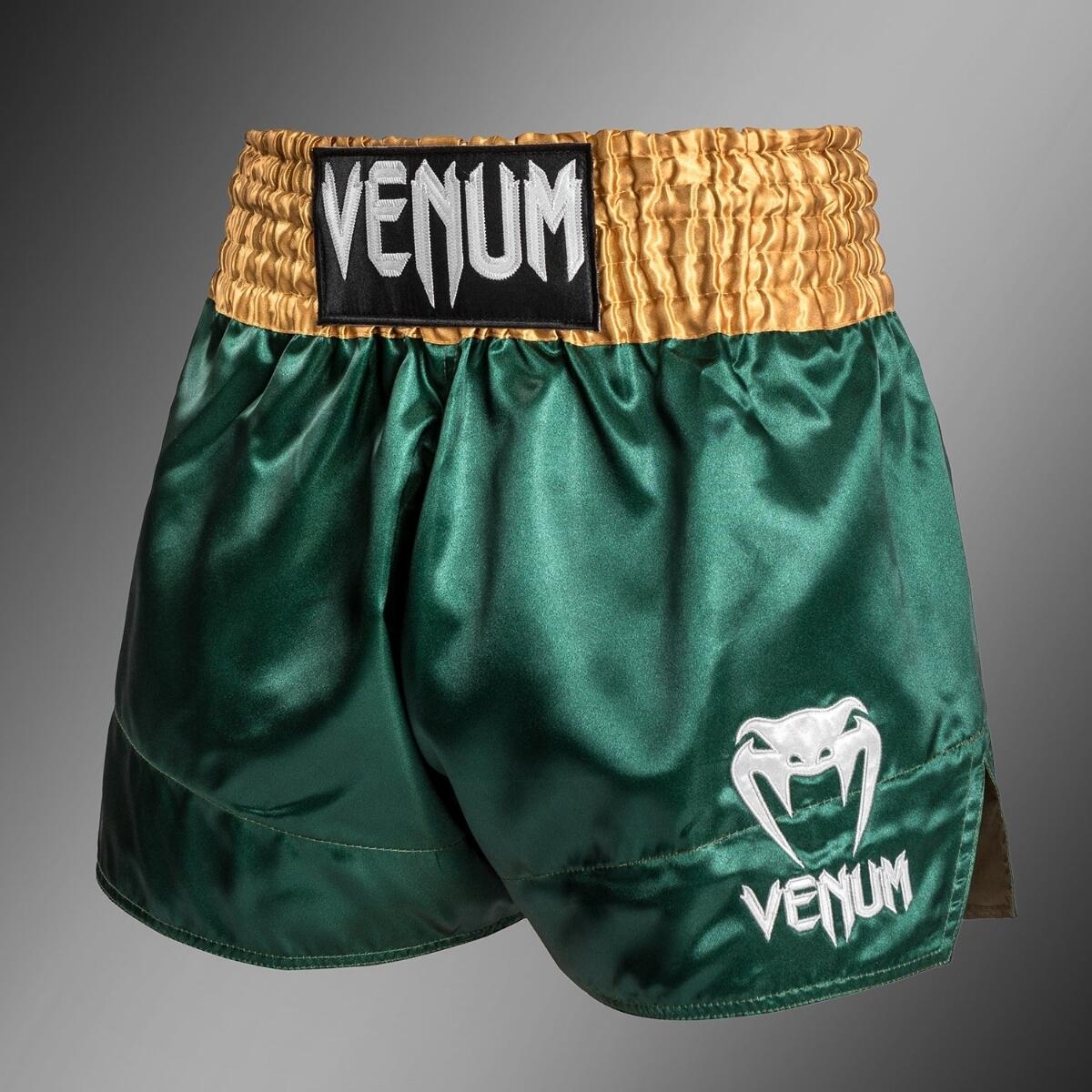 Venum Classic Muay Thai Shorts Green/Gold XXL 2/6