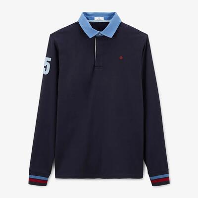 Look rugby polo met lange mouwen