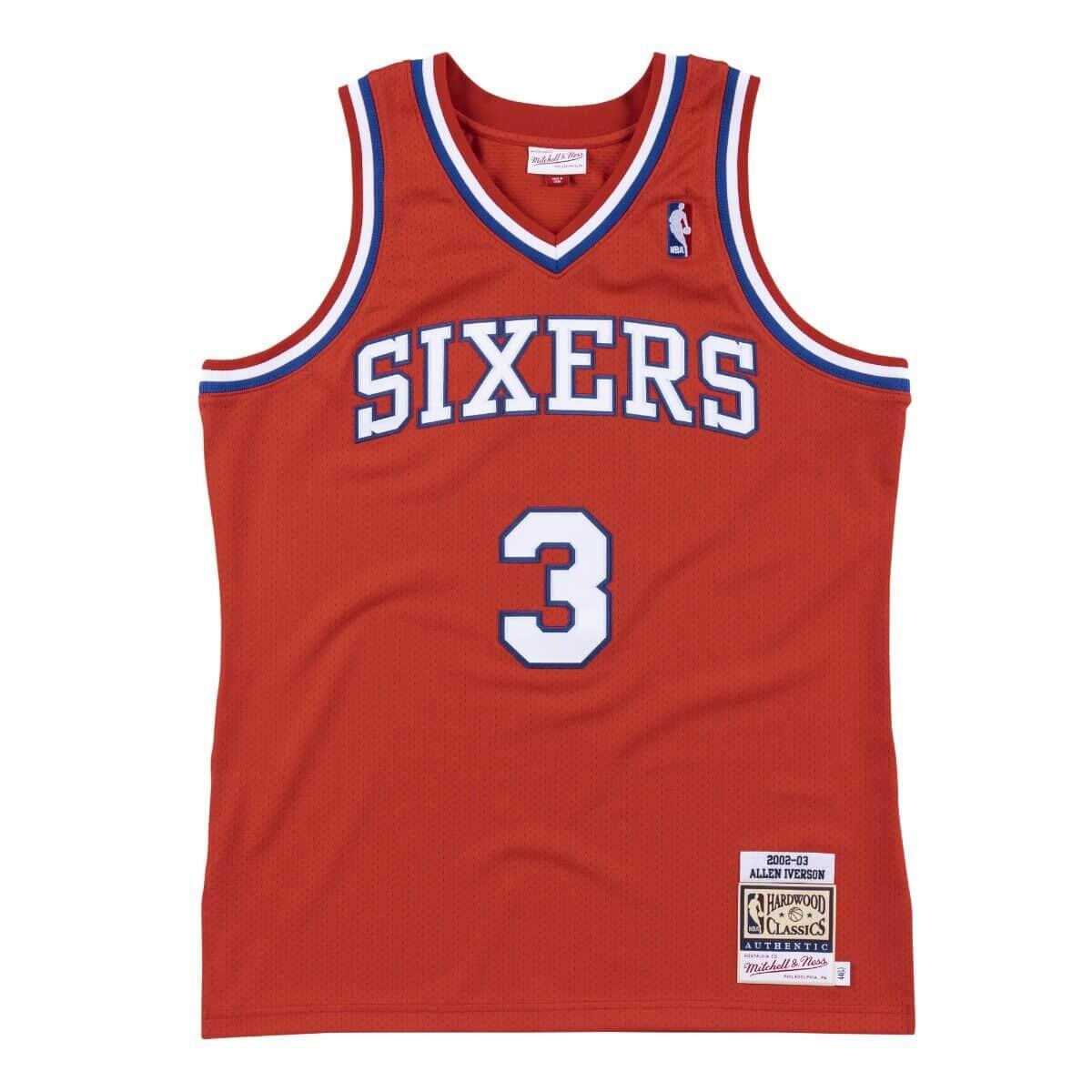 MITCHELL & NESS Philadelphia 76ers authentic NBA jersey Allen Iverson 2002/03