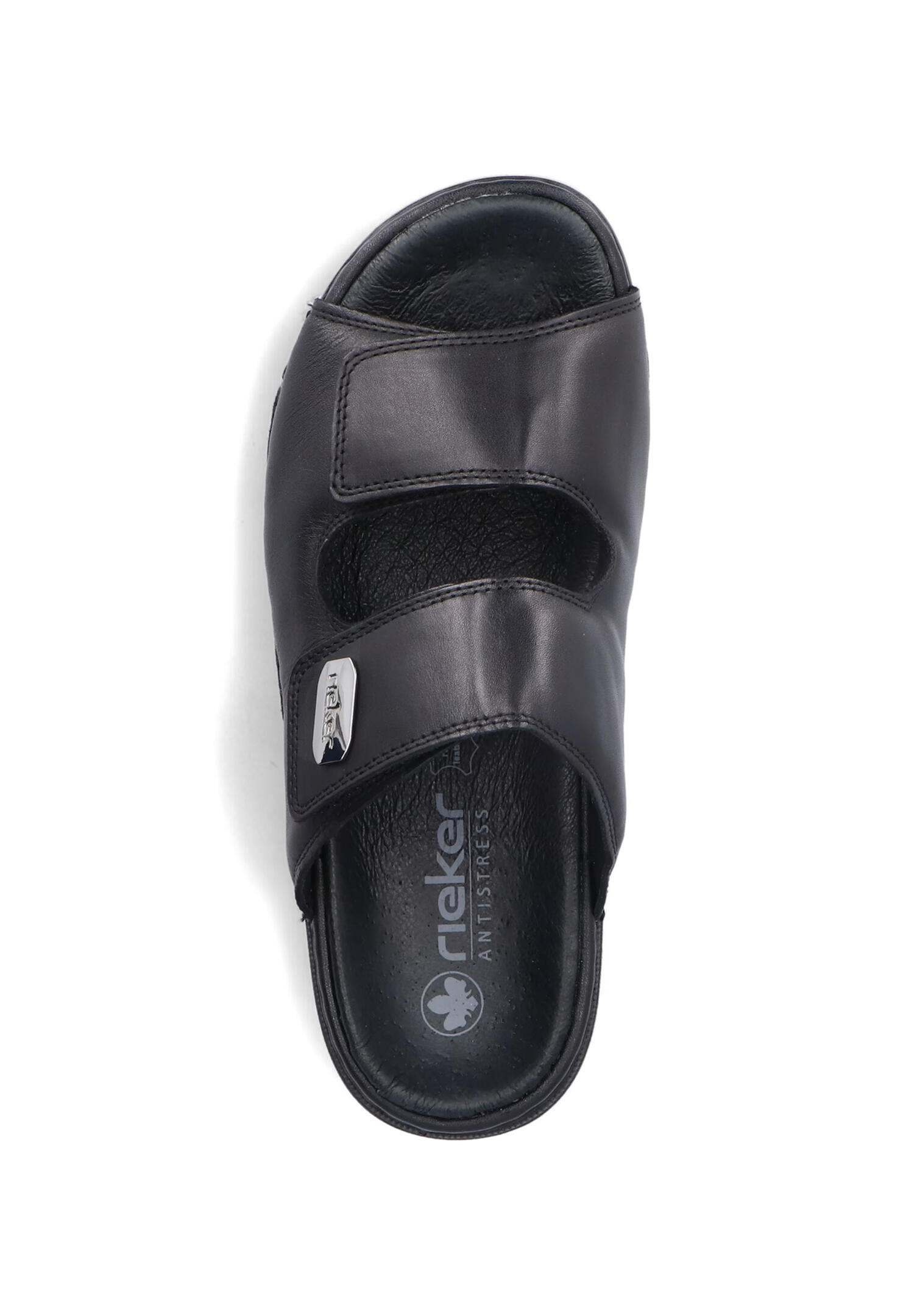Rieker Herren Pantolette Slipper Hausschuh Pantoffeln weit 25590-00 schwarz 4/5