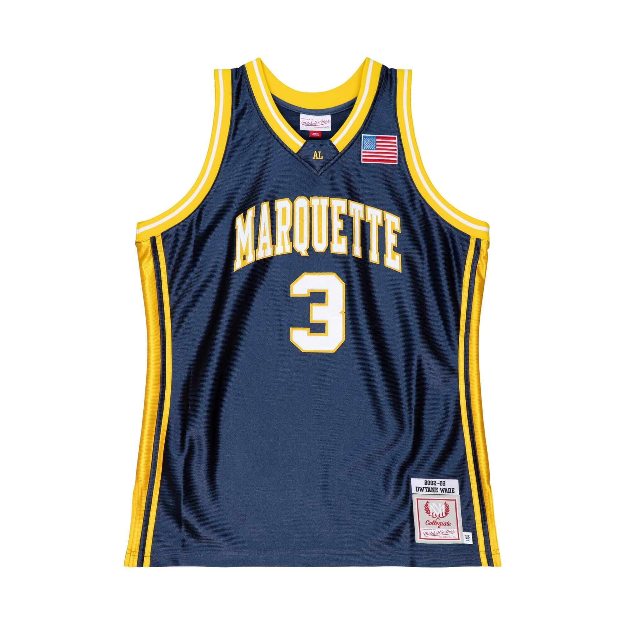 MITCHELL & NESS Marquette University NCAA jersey 2002 Dwyane Wade
