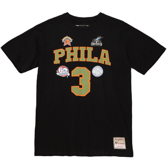 MITCHELL & NESS Maglietta Philadelphia 76ers NBA Script N&N 76ers Allen Iverson