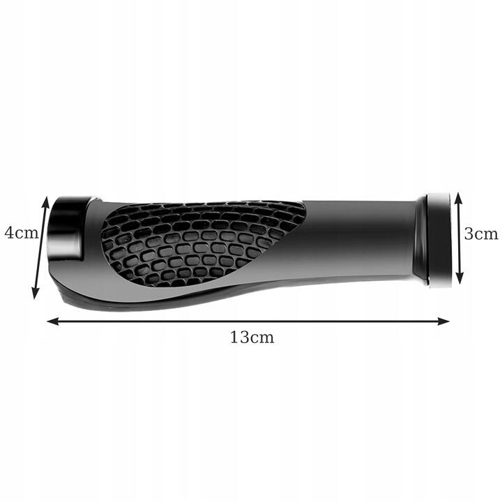 Mansoane bicicleta, forma ergonomica, 13 cm, negru