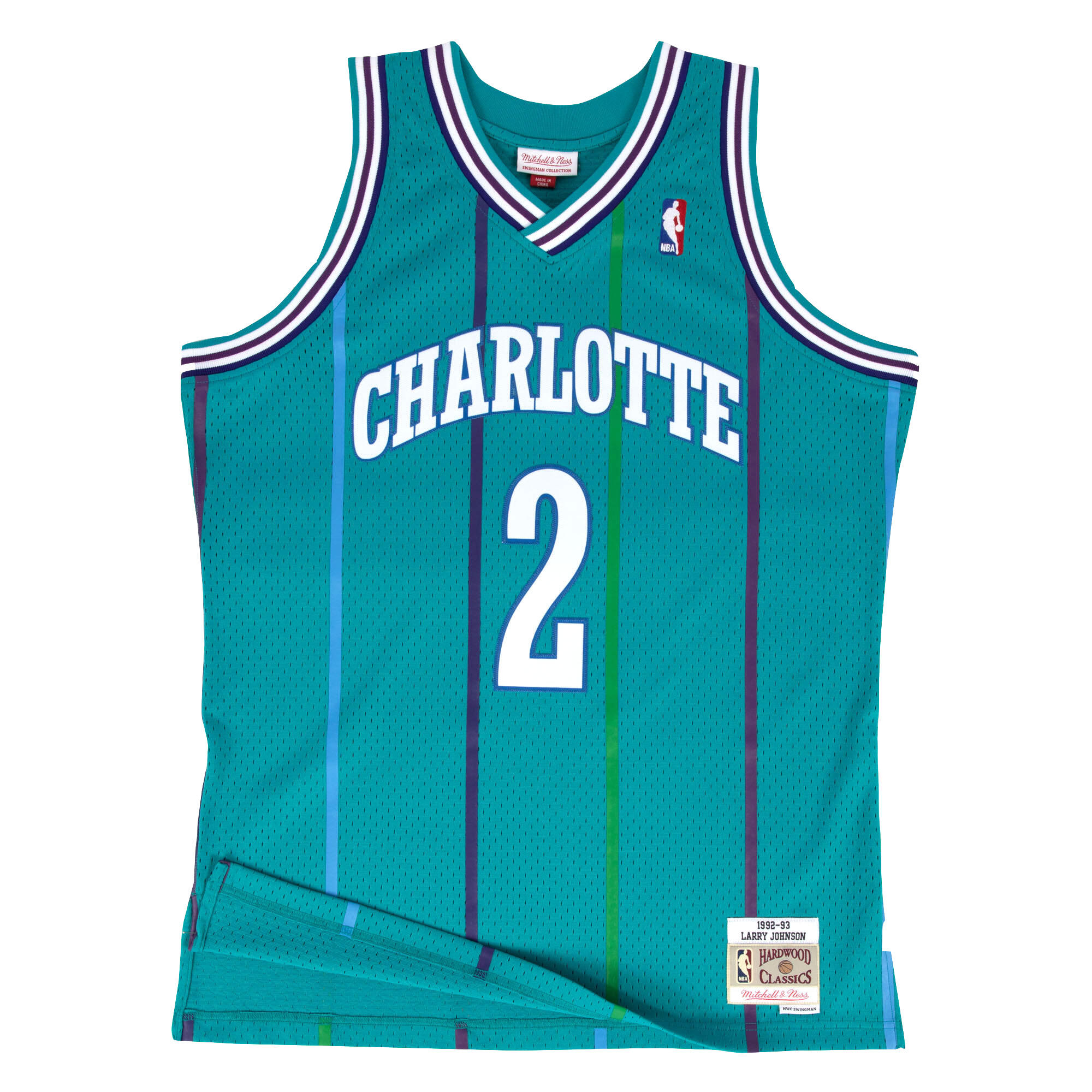 Camisa Charlotte Hornets Swingman Larry Johnson 4/5