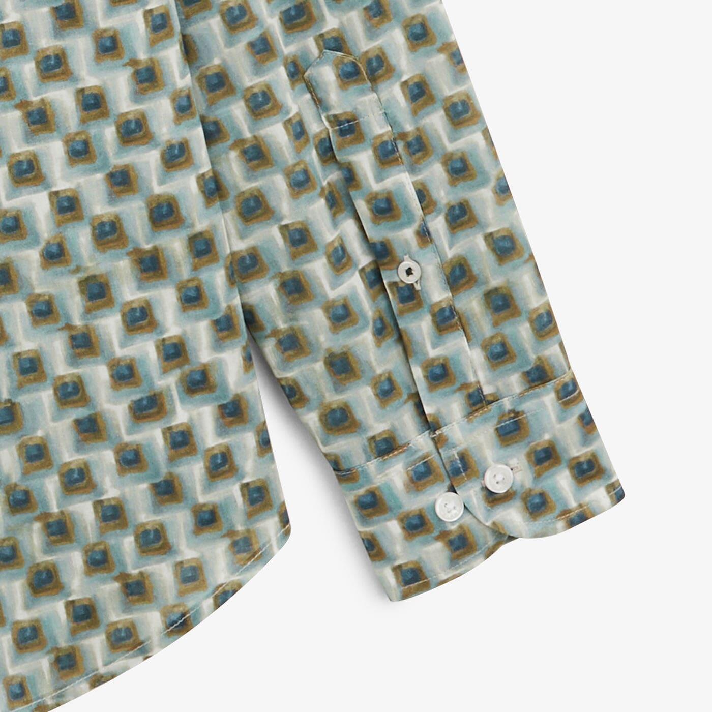 Camicia Charles a maniche lunghe in fantasia 4/4