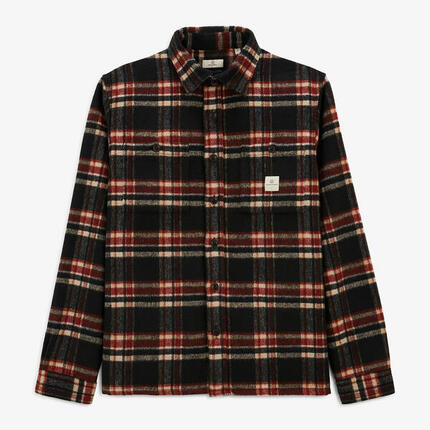 Chemise à carreaux noire Clovis Play