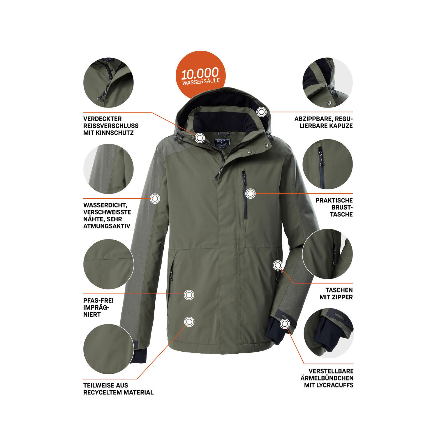 Veste à capuche Killtec KOW 89 6/7