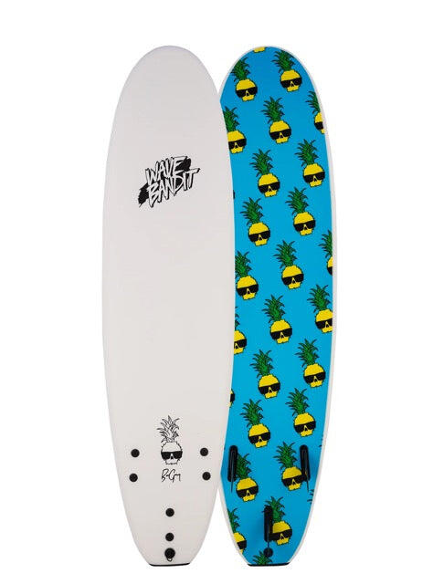 Foamie Surfboard 8'0" Performer x BEN GRAVY - Weiß 1/1