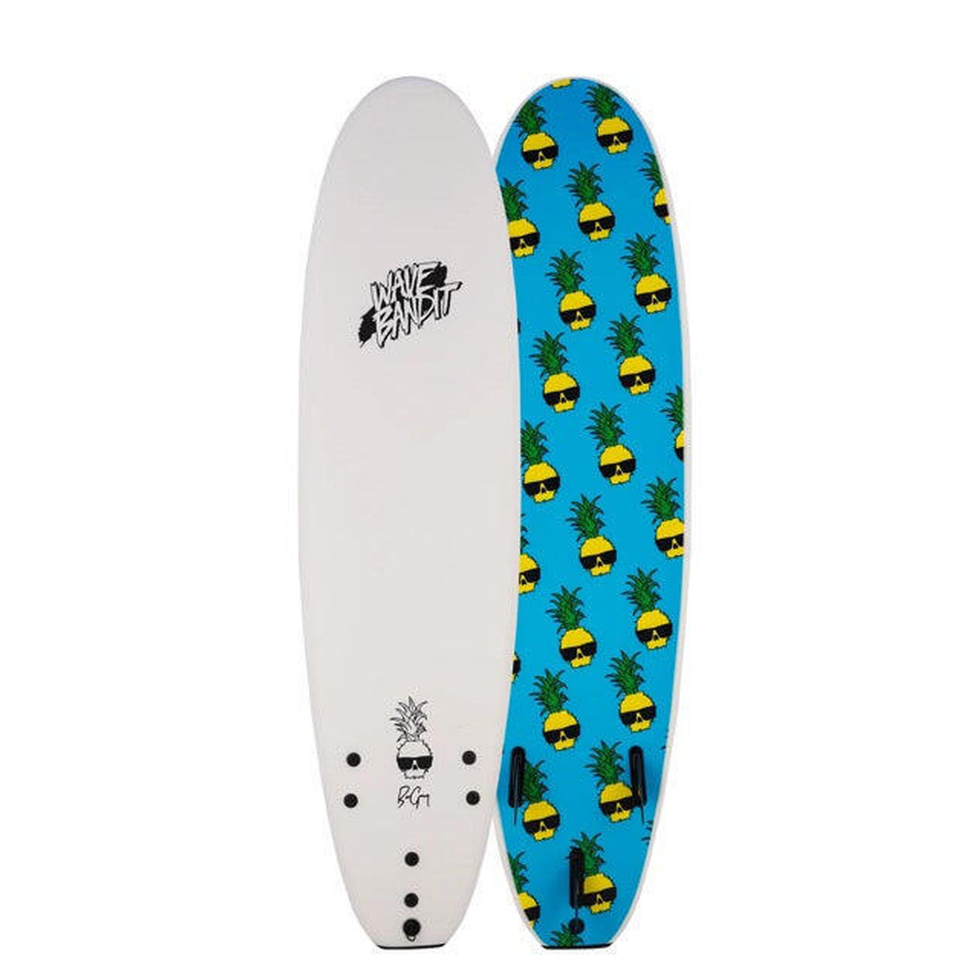 Wave Bandit - Planche De Surf Mousse 8'0" Performer X Ben Gravy - Blanc - Planche De Surf - Blanc - Decathlon