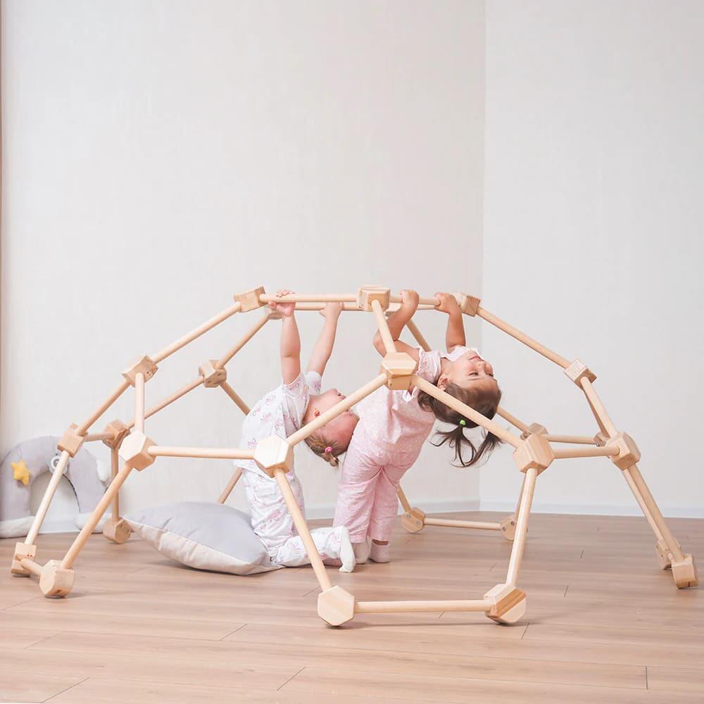 Hölzerne Kletterkuppel XL Kinderklettergerüste für den Innenbereich 7/7