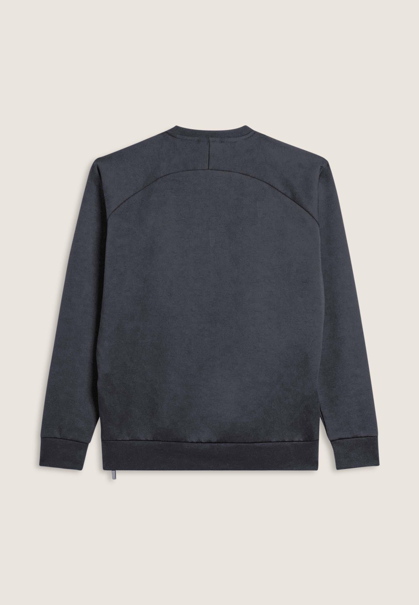 Felpa girocollo con zip laterale e stampe sulle maniche 2/3