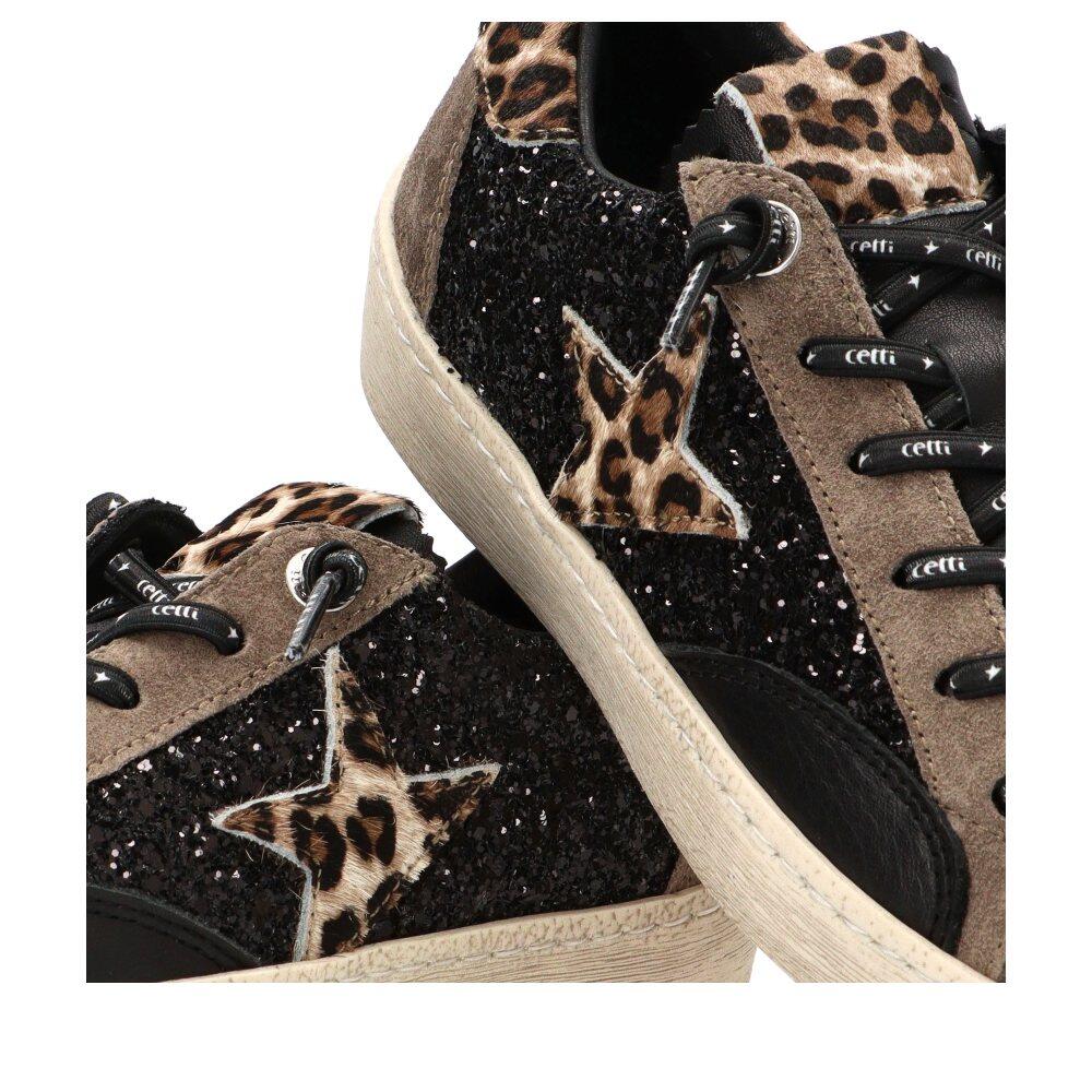 Deportivas Casual Mujer Suela Plana - Modelo C-1342 Negro 6/6