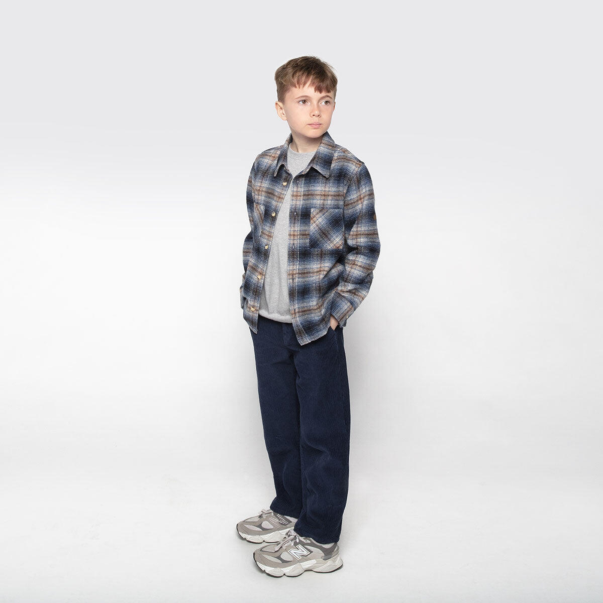 Camisa de manga larga junior Clovis a cuadros 2/5