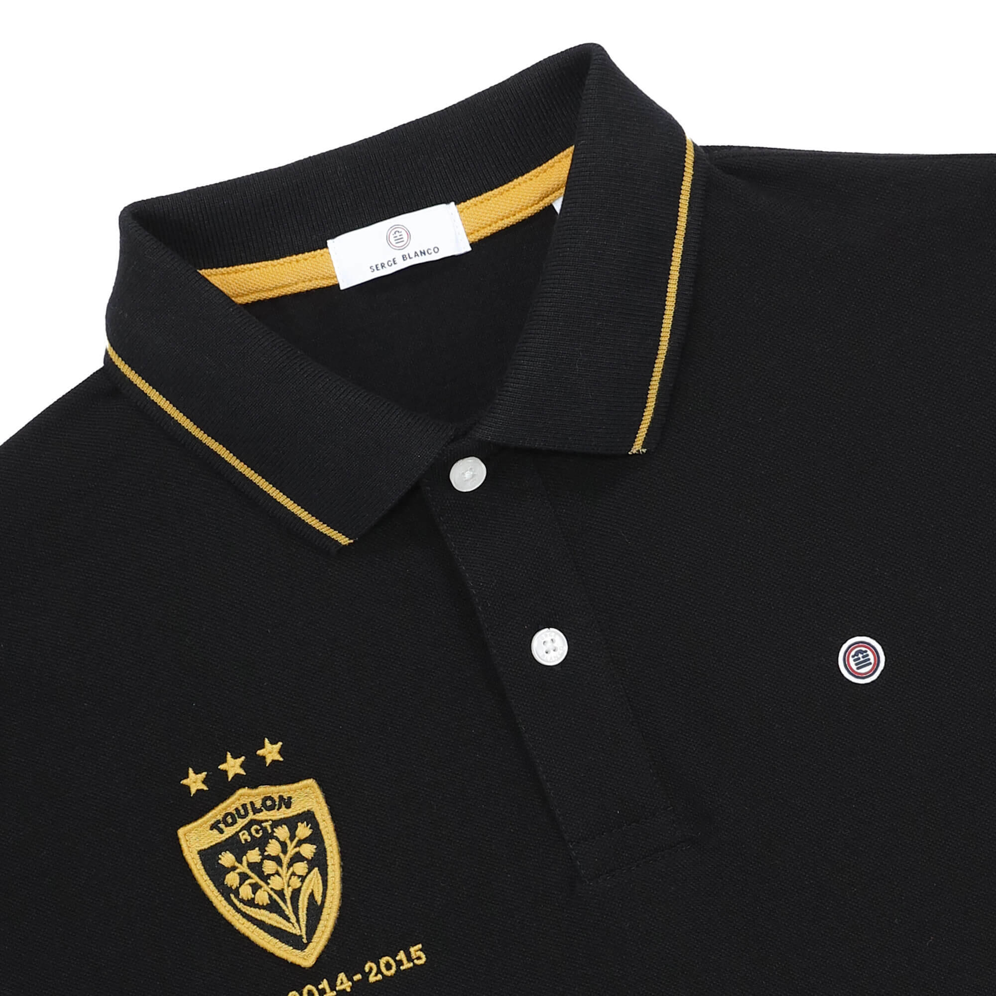 Polo manches courtes RCT Triplé Coupe d'Europe noir 3/4