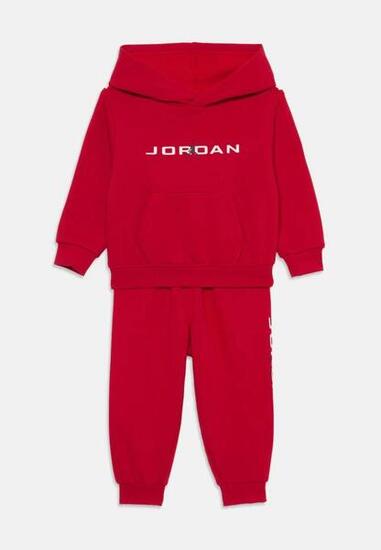 JORDAN Tuta MJ Baseline Fleece rossa per bambino e bambina
