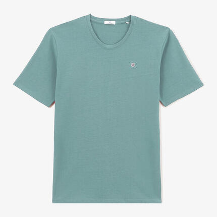 T-shirt manches courtes en coton bleu glacier garçon Théo