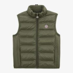 Doudoune Piumino garçon sans manches kaki