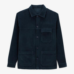 Veste Worker en velours bleu marine Wilfried
