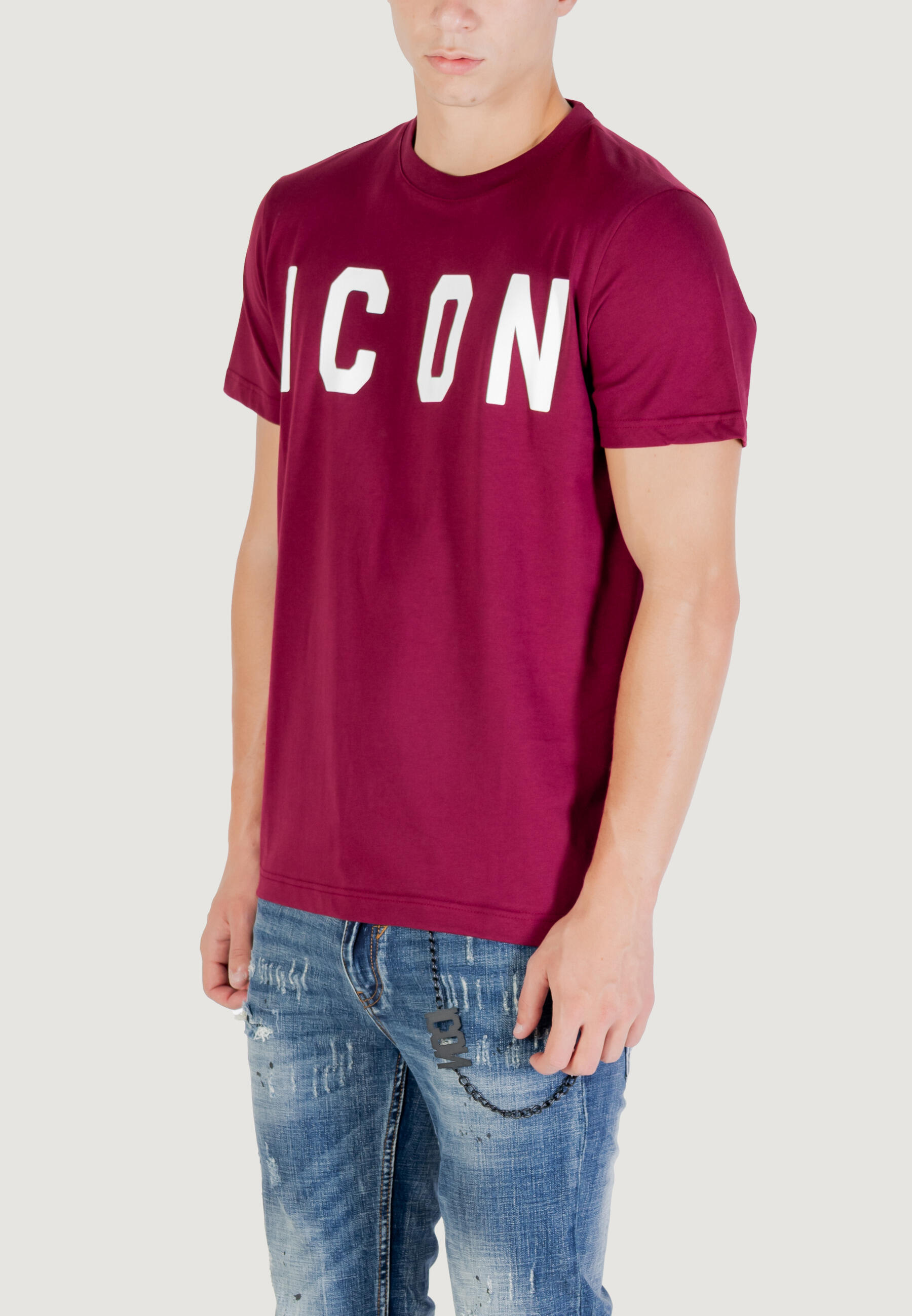 t-shirt crop top  HOMME bordeaux 2/4