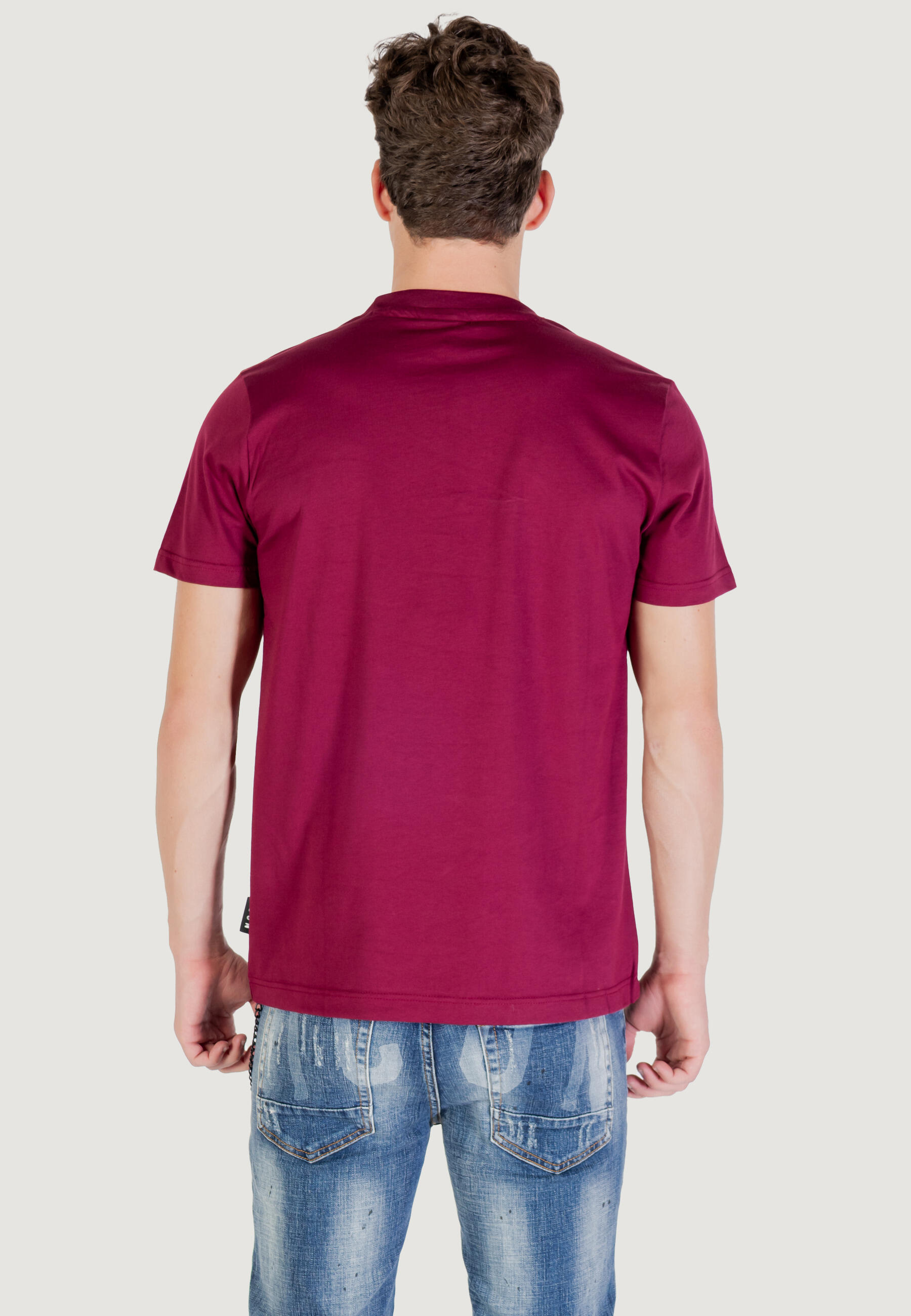 t-shirt crop top  HOMME bordeaux 4/4