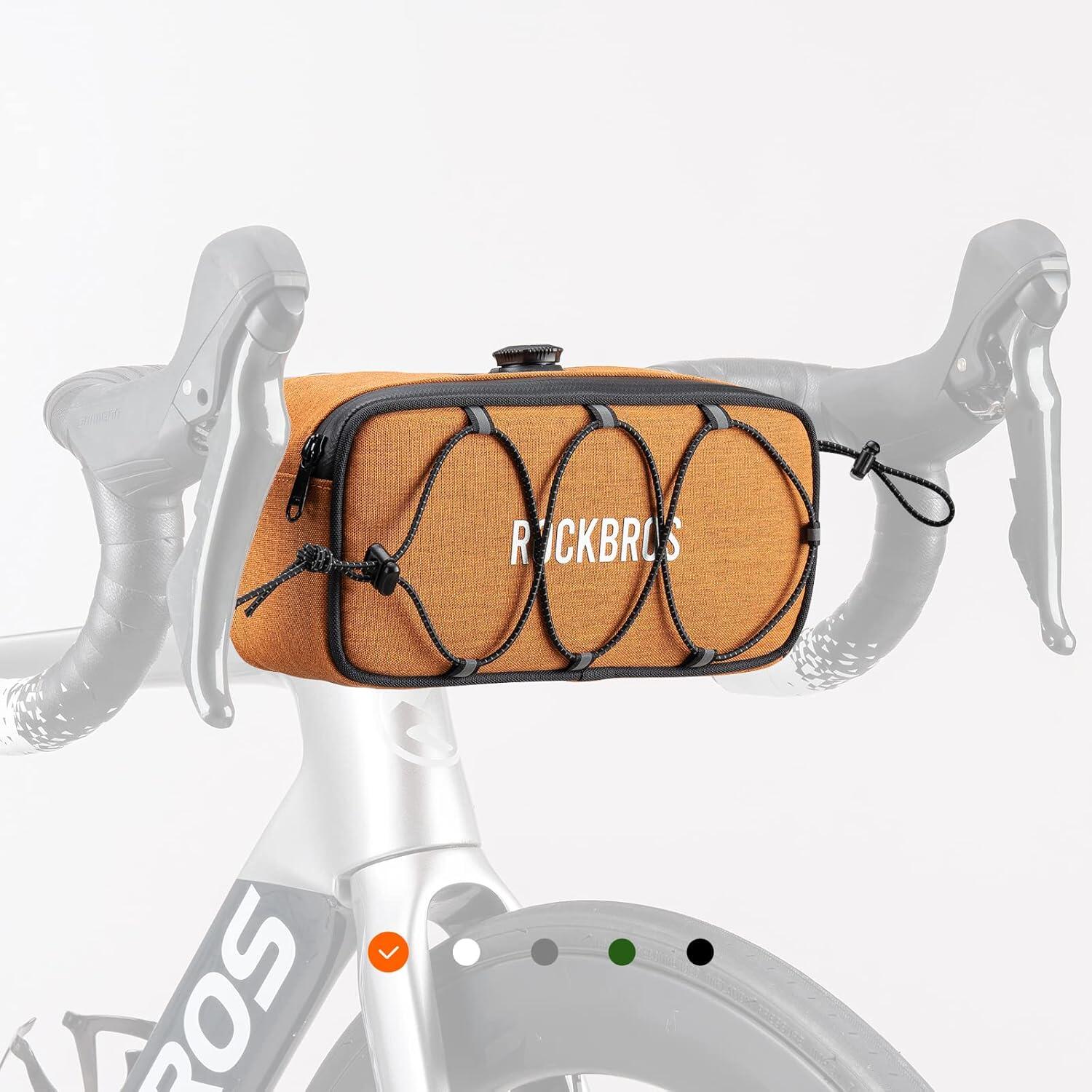 Rockbros - Rockbros Sacoche Guidon Vélo 1.9l Étanche Réfléchissant Gravel Route Vtt Orange - Sacoche De Guidon - Orange - Decathlon