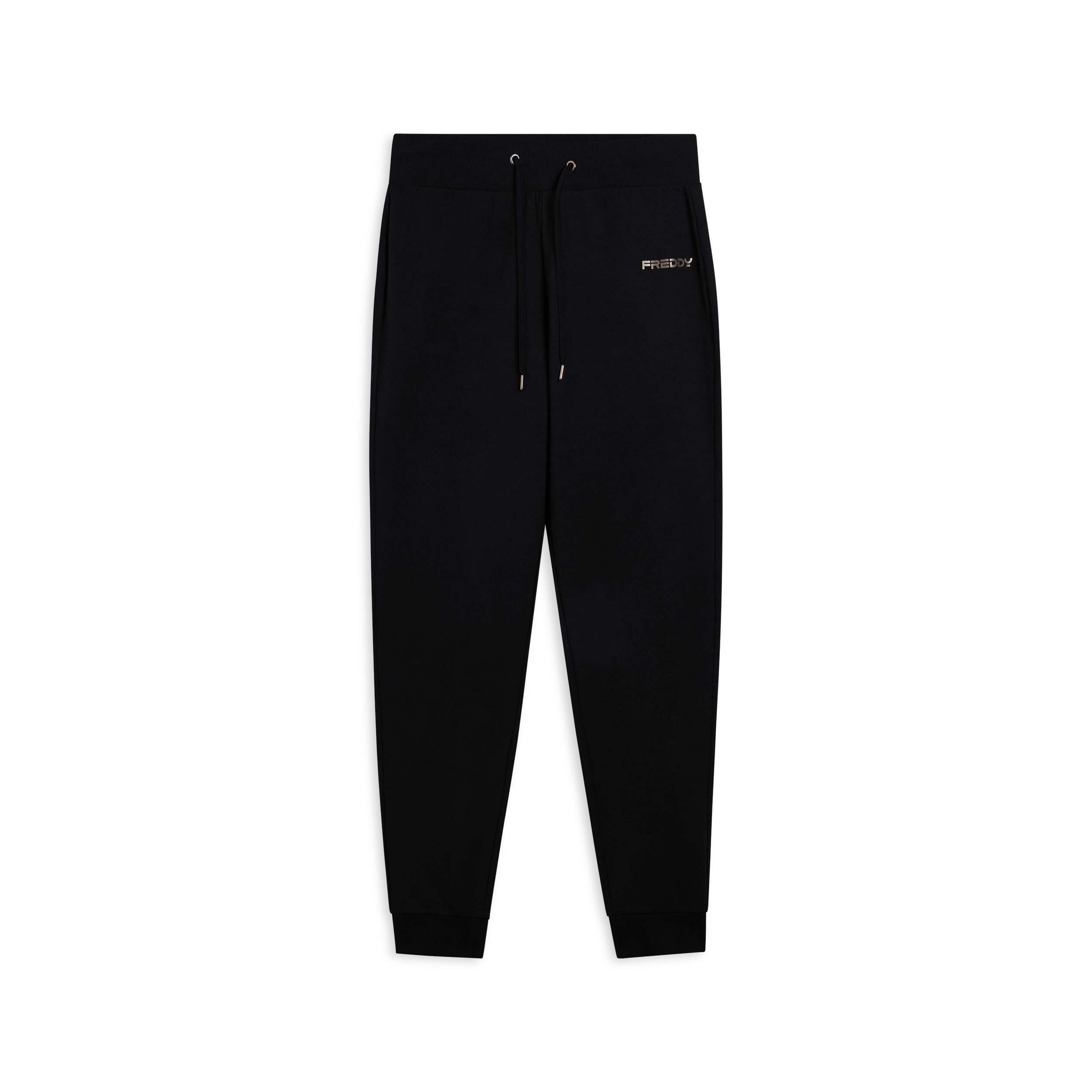 Freddy - Pantalon Avec Bords Côtelés Aux Chevilles Et Cordon À La Taille - Pantalons - Noir - Decathlon