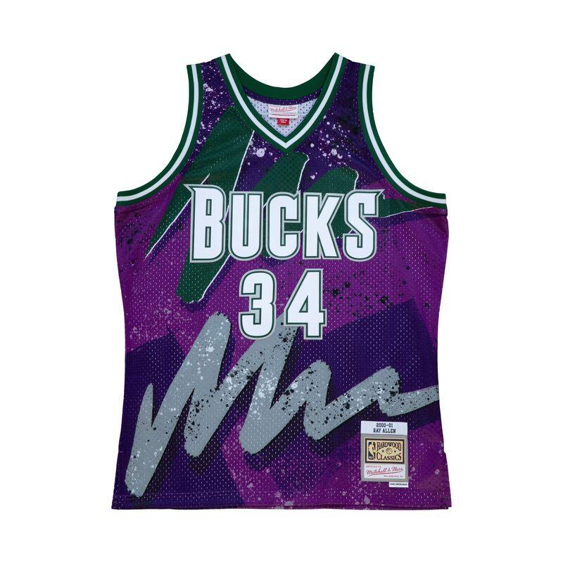 MITCHELL & NESS Milwaukee Bucks NBA Jersey Ray Allen Swingman Hyper Hoops 2000/01