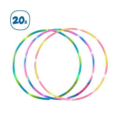 20 LED Hoop Reifen im Set, zweifarbige Hoops Ø 78 cm mit Leuchteffekt