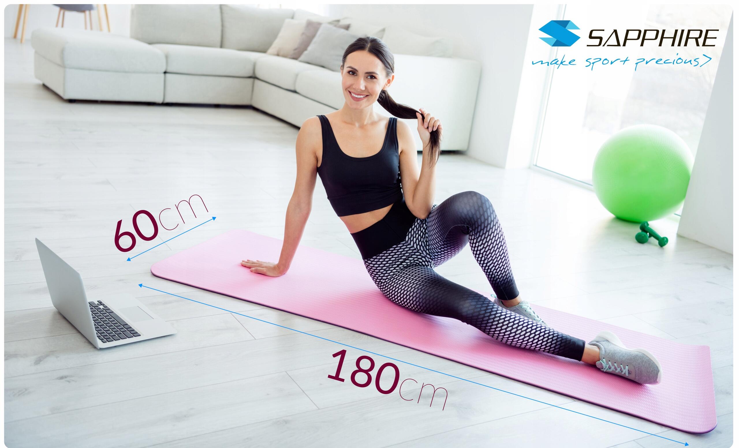 Mata do ćwiczeń treningowa Sapphire SG-1130 15 mm z pokrowcem 7/7