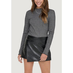 t-shirt manches longues Onlemma Life Ls Glitter Top Jrs Noos FEMME NOIR