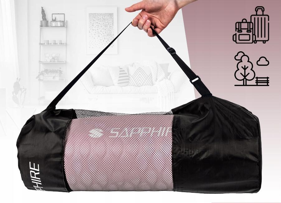 Mata do ćwiczeń treningowa Sapphire SG-1130 15 mm z pokrowcem 6/7
