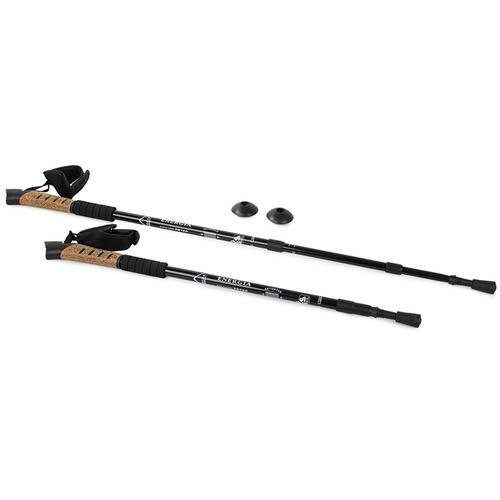 Zestaw kijków trekkingowych 2 szt., 3 różne końcówki, 64-135 cm, czarny 4/6