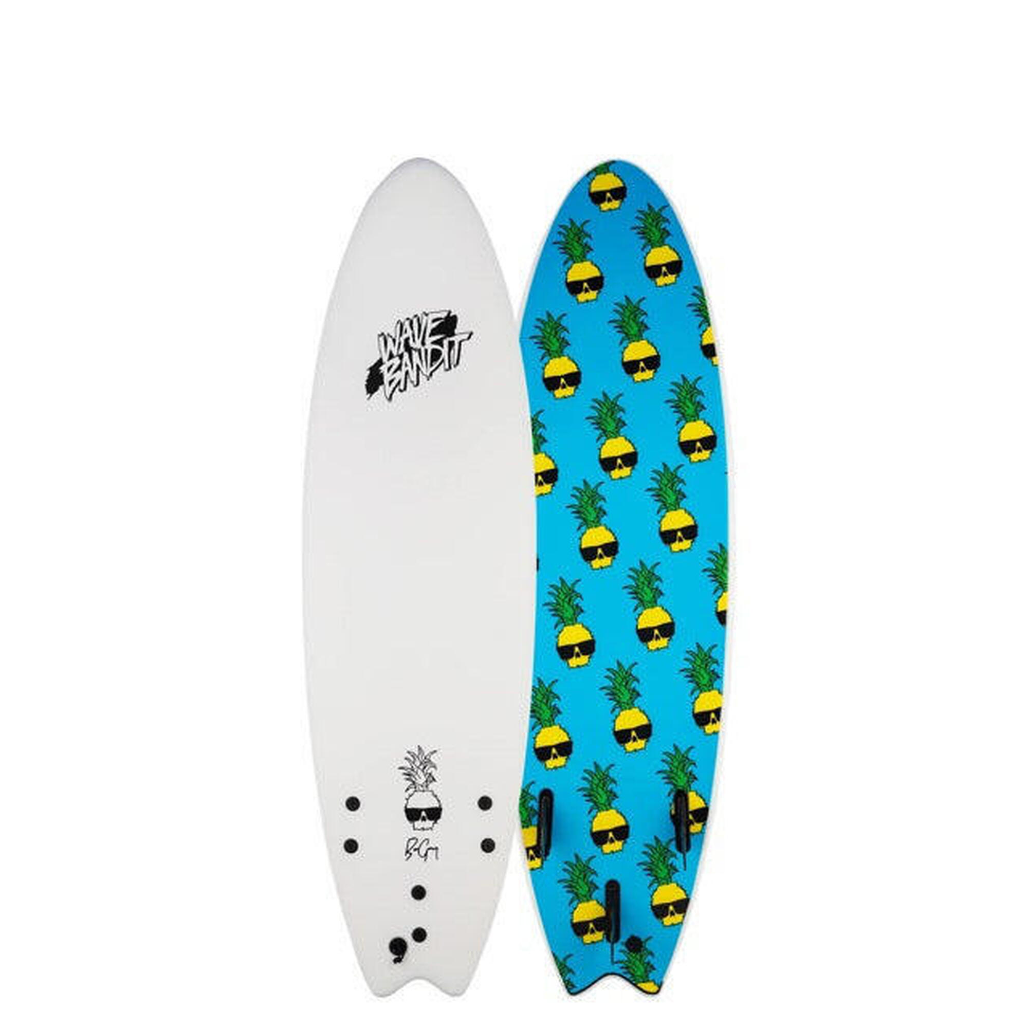 Wave Bandit - Planche De Surf Mousse 6'6" Performer X Ben Gravy - Blanc - Planche De Surf - Blanc - 198 Cm - Decathlon