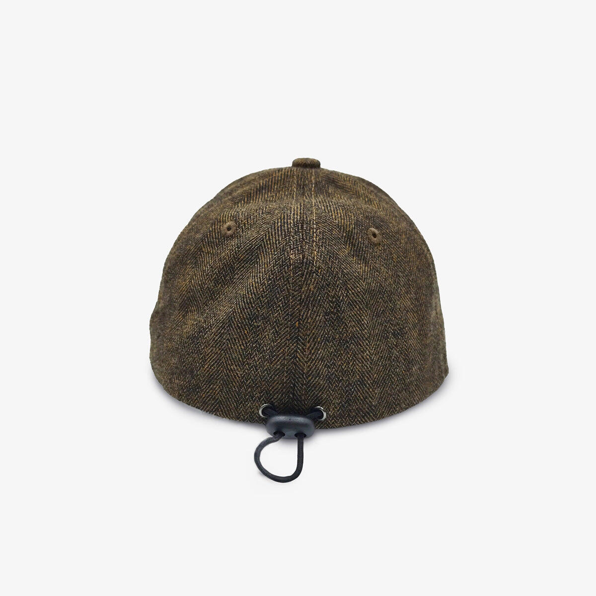 Casquette couture chevrons marron 3/4