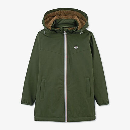 Parka garçon doublure polaire déperlante vert militaire Stormer