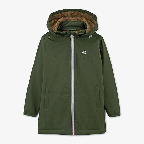 Parka garçon doublure polaire déperlante vert militaire Stormer
