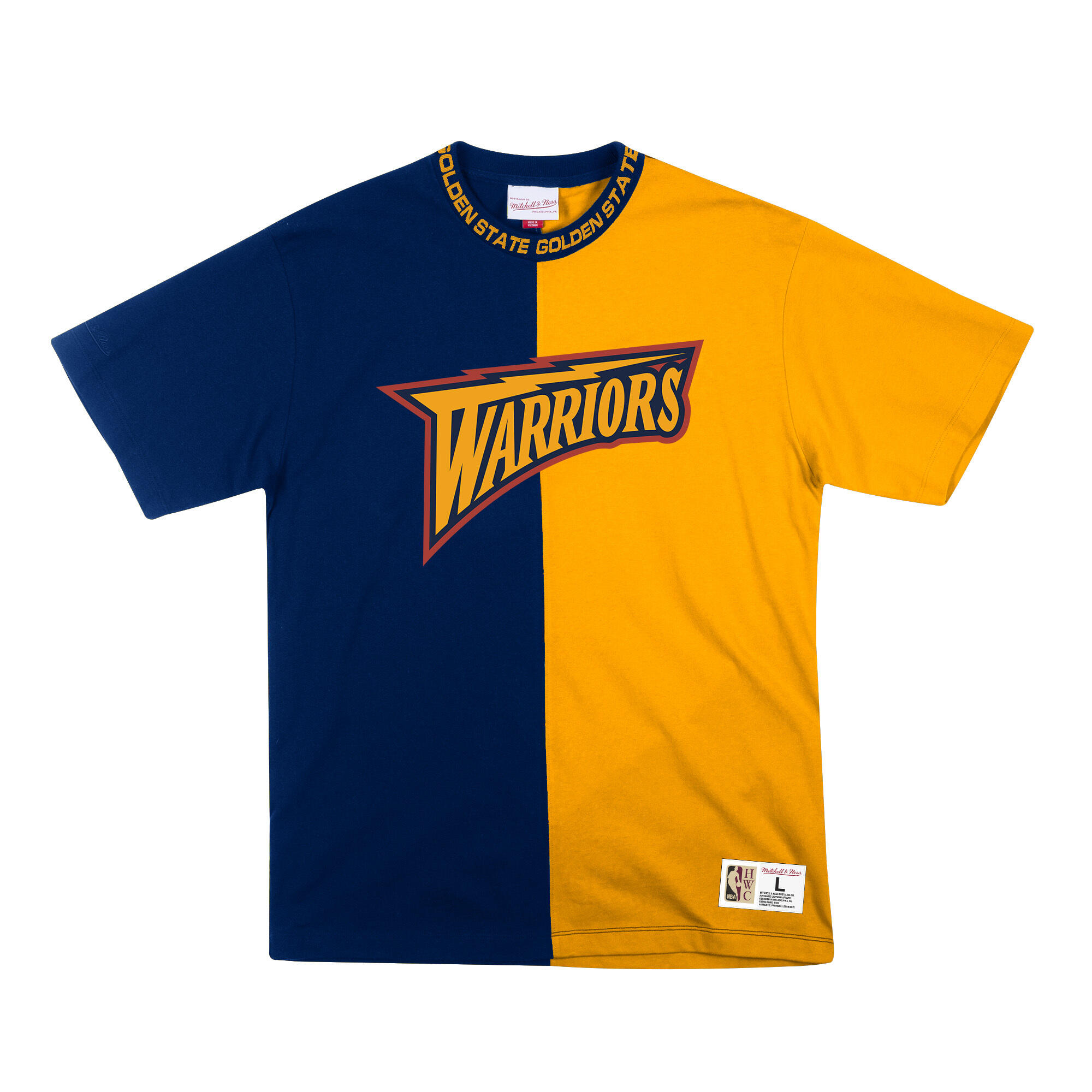 MITCHELL & NESS NBA Golden State Warriors T-shirt split color