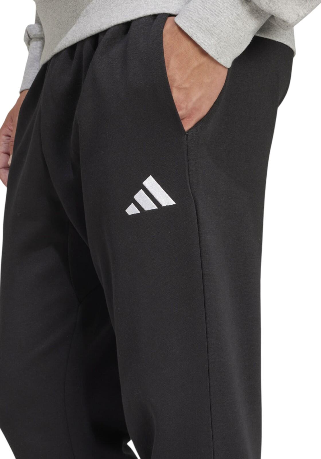 Pantalon adidas Essentials Feelcozy JE3815 polaire noir/blanc 3/6