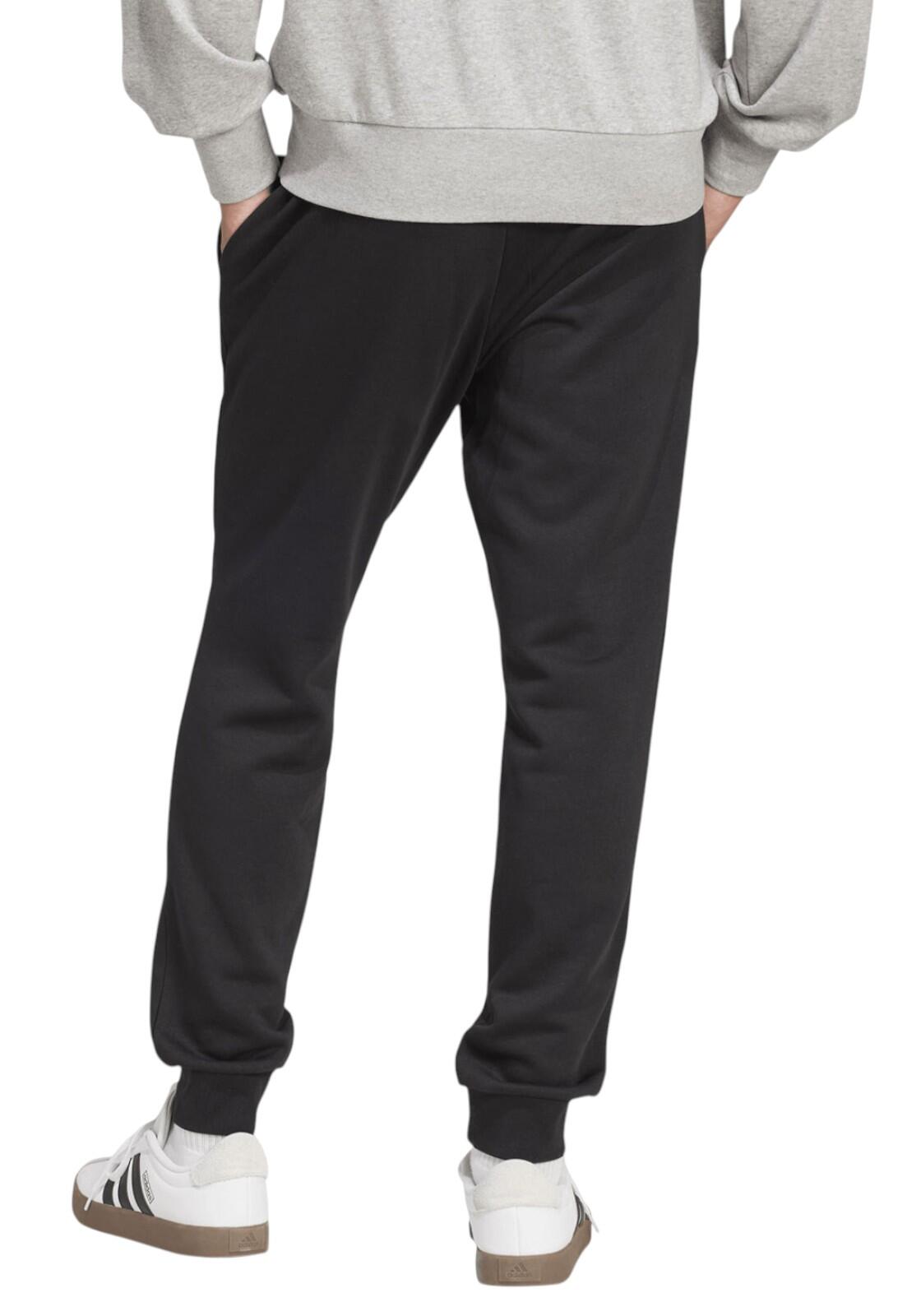 Pantalon adidas Essentials Feelcozy JE3815 polaire noir/blanc 2/6