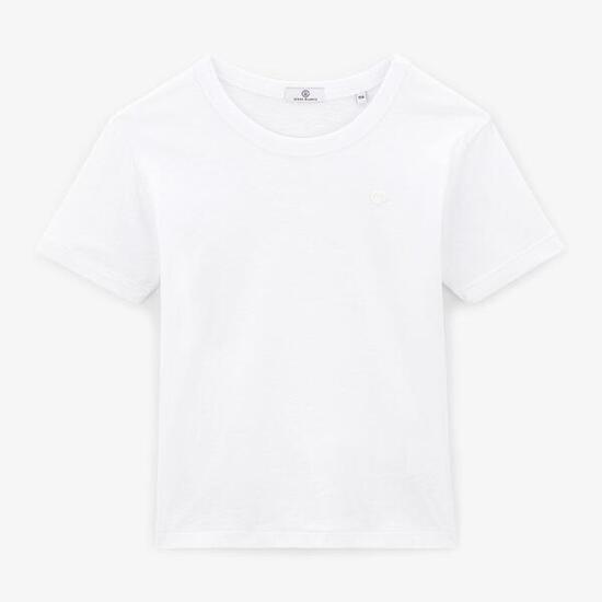 T-shirt garçon en jersey blanc