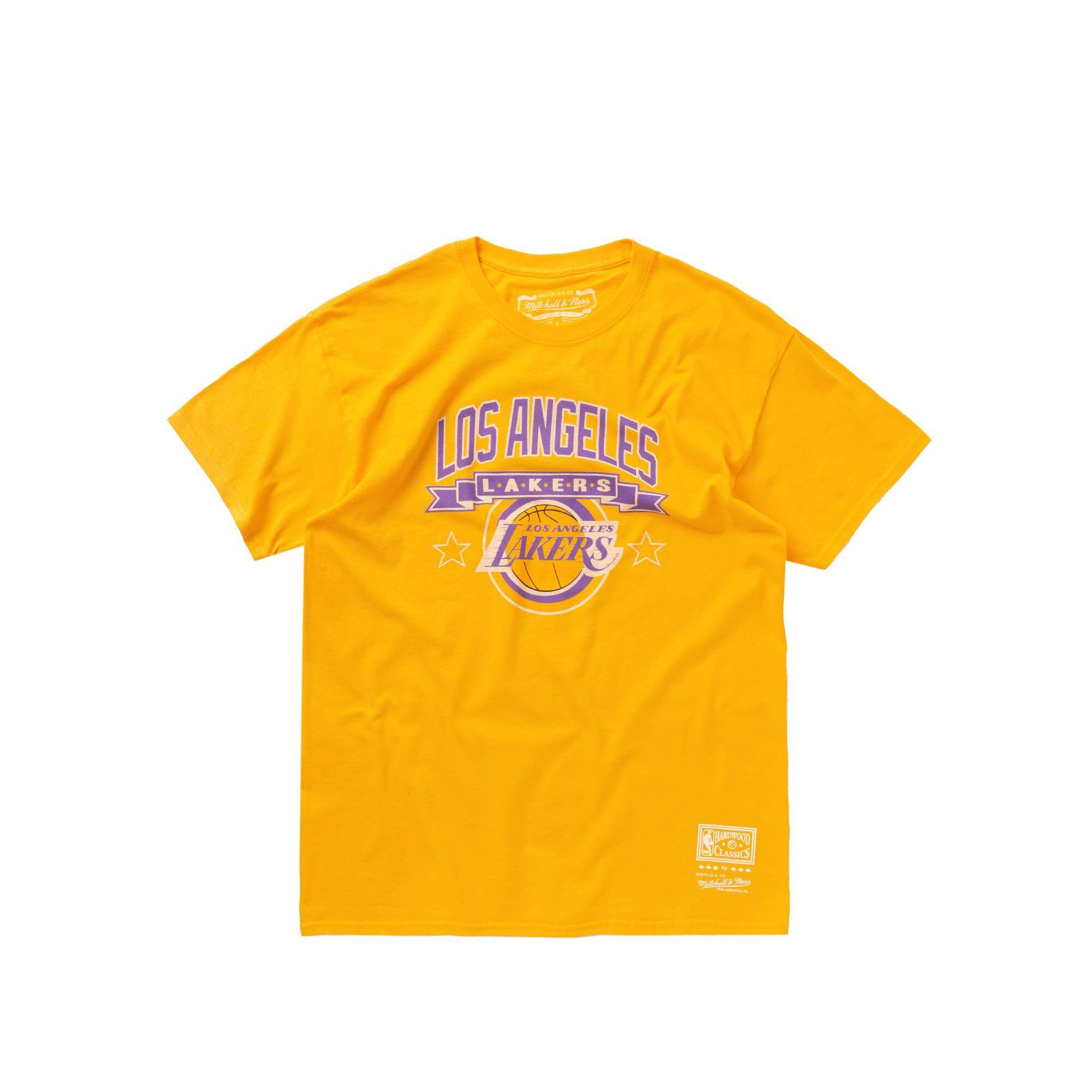 Mitchell & Ness - T-shirt La Lakers - T-shirt Manches Courtes - Jaune - Decathlon