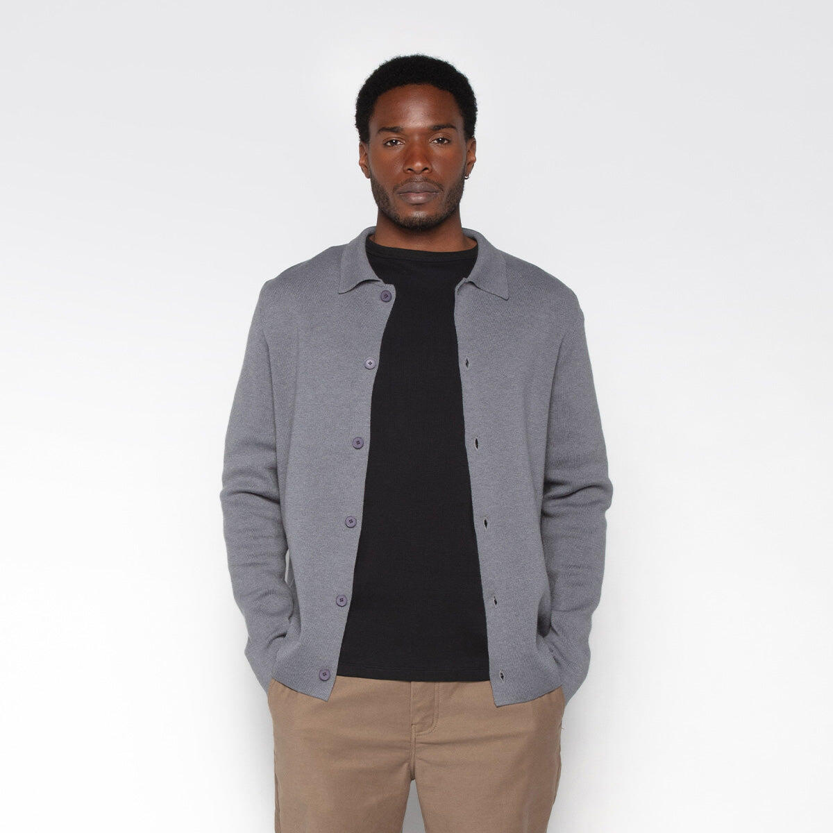 Cardigan Messi grigio 2/5