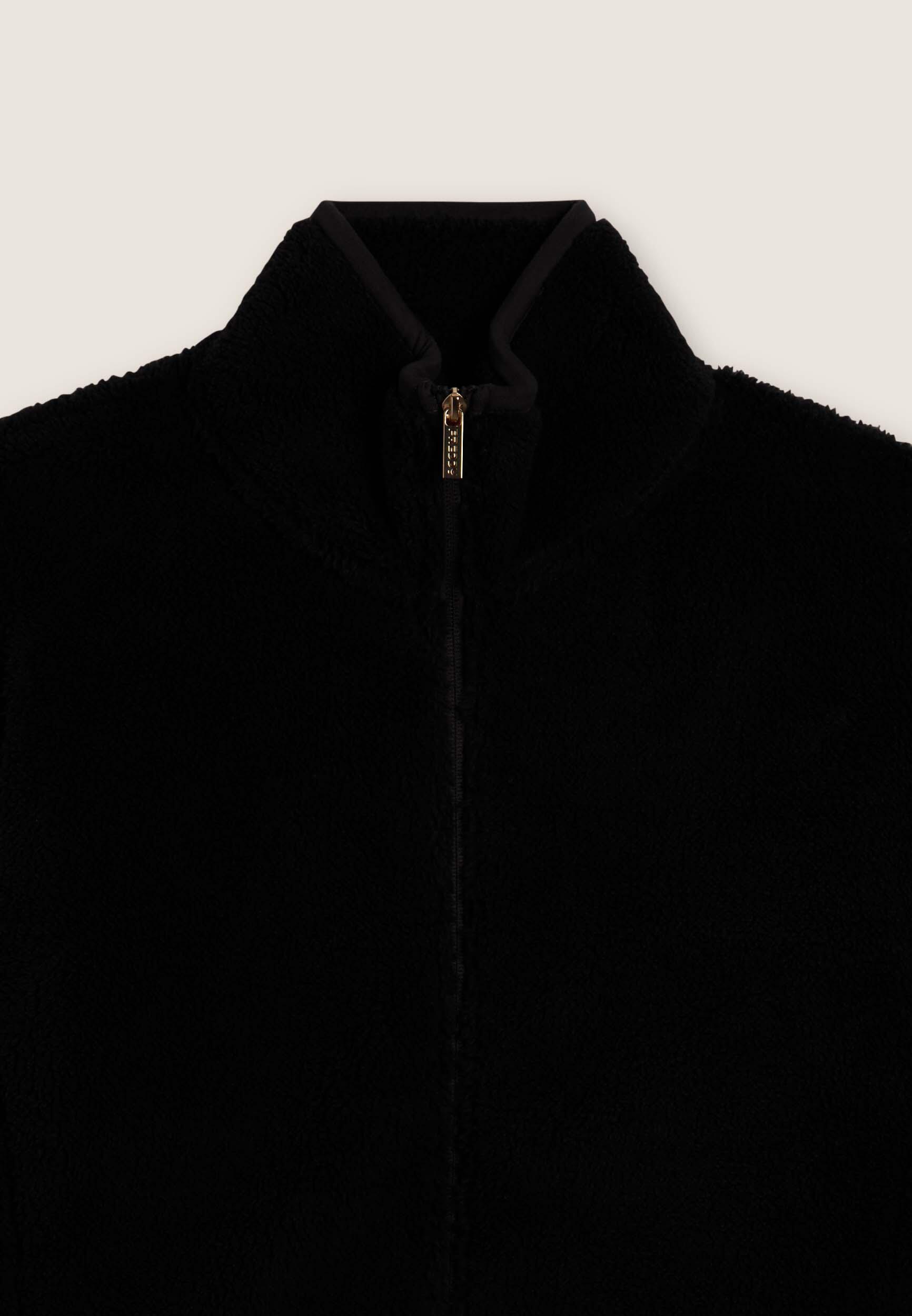 Giacca da donna in pile sherpa con collo alto e zip 3/3