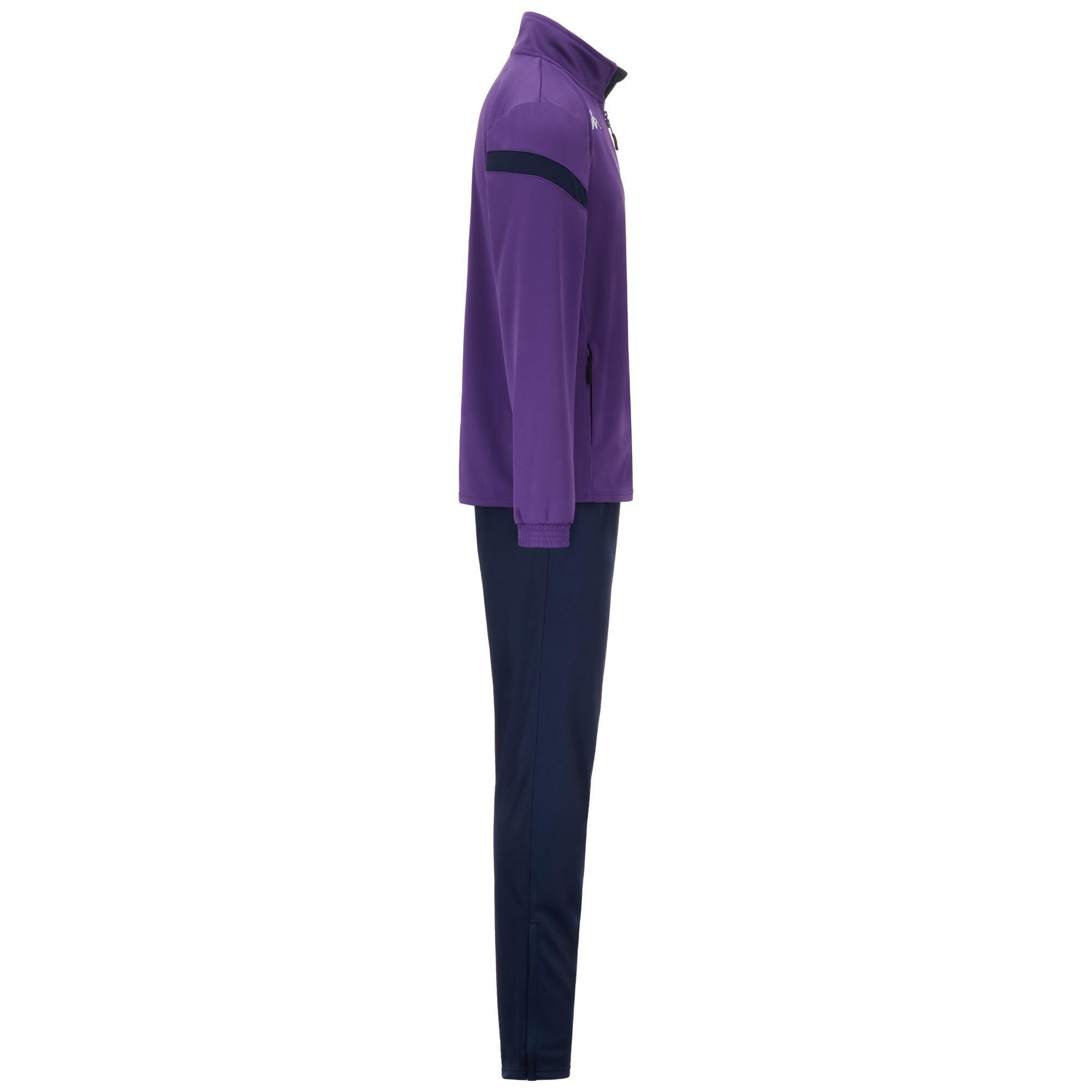 Tuta sportiva da uomo in poliestere viola da calcio 2/4