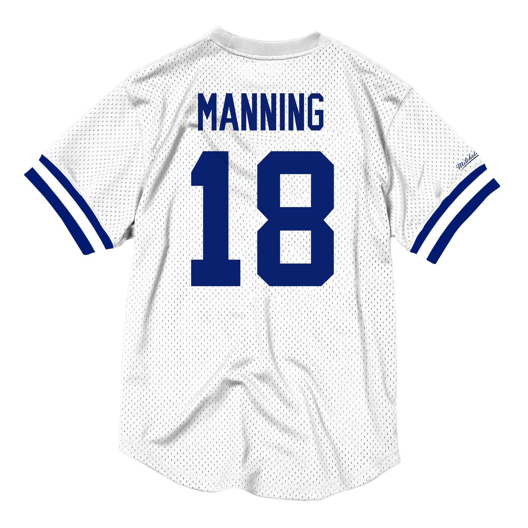 Maillot NFL Peyton Manning Indianapolis Colt Mitchell & Ness N&N Mesh Blanc 2/3